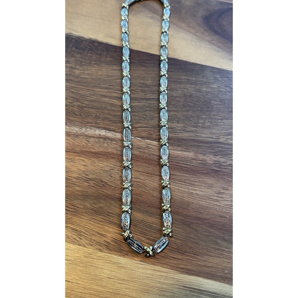 Sterling Silver - ROSS SIMONS White CZ Pave X Crossed  17" Necklace - 27.1g